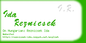 ida reznicsek business card